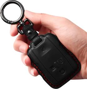 Tdsvd001 Tukellen Compatible With Chevrolet Leather Key Fob Cover For Black Red Line
