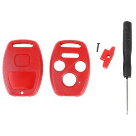 Usd128809st Usdiyparts-auto Remote Key Fob Shell Replacement For Honda Accord Civic Pilot Cr-v With Screw Red