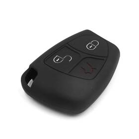 Uxcell 605322811725 Black Silicone Car Remote Key Fob Cover Case For Mercedes Benz C B E Class