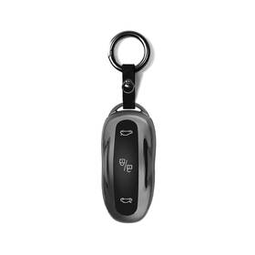 Vnephoo 640486326883 Tpu Key Fob Cover For Tesla Model 3 Y S - Metal Grey Soft Shell Case