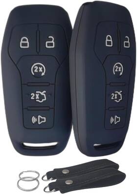 Afd45a12 Waymei Silicone Key Fob Cover Remote Keyless Case Protector Black With White