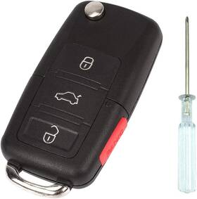 Wechance 619191205561 Replacement Flip Remote Entry Key Fob Case For Vw Volkswagen Jetta 1pcs