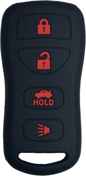 1ns05heih Weemeeluv Key Fob Cover For Sentra Altima 4 Buttons Silicone Remote Case Black