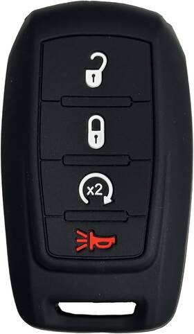 68401332aa Weemeeluv Key Fob Cover Ram 1500 4 Buttons Silicone Remote Case Protector Fit Black