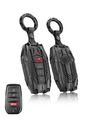 Wcs267 Wicuasix Key Fob Cover For Toyota 4-button - Compatible With Highlander Corolla Sequoia