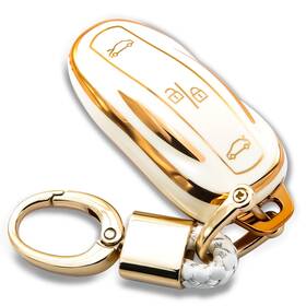 Ln014 Wnilian Tesla Key Fob Cover Tpu Case With Keychain - Compatible Model 3/y/s