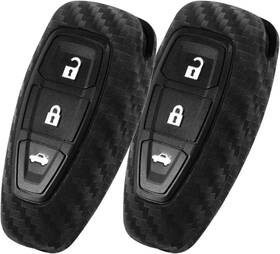 Fdsb3-sce2 Worcas 2 Pcs Key Fob Case Carbon Type-b 3 Button Fdb Fiber Black