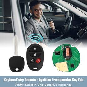 X Autohaux 670279379925 315mhz Keyless Entry Remote Ignition Transponder Key Fob For Toyota Sequoia