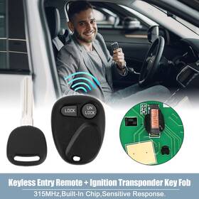 X Autohaux 670279387067 315mhz Keyless Entry Remote Ignition Transponder Key Fob For Chevrolet C1500