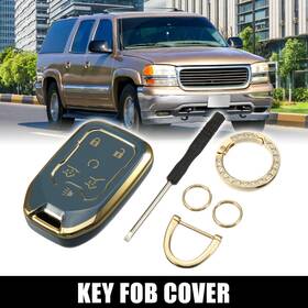 X Autohaux 723115569728 1 Set Car Key Fob Cover 6 Button Remote Case Blue For Gmc Acadia
