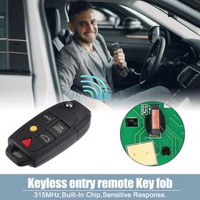 X Autohaux 724117732929 1 Set 315mhz Keyless Entry Remote Ignition Transponder Key Fob For Volvo Xc90