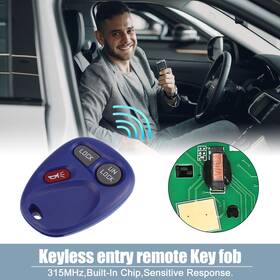 X Autohaux 724117732974 315mhz Smart Proximity Keyless Entry Remote Key Fob For Gmc Sierra 1500 Blue