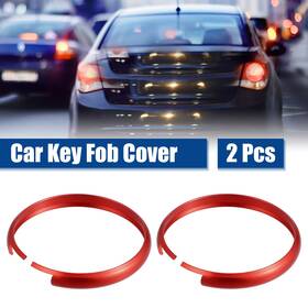 X Autohaux 726215711332 2pcs Aluminum Alloy Car Remote Key Fob Cover Shell Case For Mini Cooper Red
