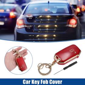 X Autohaux 726215727876 Tpu Car Remote Key Fob Cover Shell Case Fit For Kia K5 With Chain Red