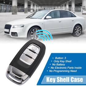 X Autohaux 746453291632 3 Button Remote Control Key Case Shell Keyless Entry Housing For Audi A4l Q5 A3