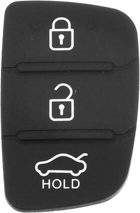A22090600ux0413 X Autohaux 3 Button Car Remote Fob Case Insert Rubber Pad Keypad Black