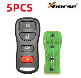 Xkni00en Xhorse Sa1837-1 5pcs Wire Remote Key For Nissan Separate 4 Buttons English