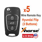 Xkhy02en Xhorse Wire Remote Key Fit For Hyundai Flip 3 Buttons Vvdi Tool