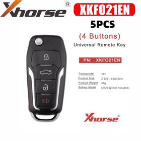 Xkfo21en Xhorse Universal Remote Key Fob 4 Button Fit For Ford Vvdi Max Tool