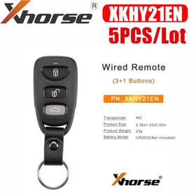 Xkhy21en Xhorse 5x 2nd Universal Wire Remote Key For Hyundai Stype 3 1 Buttons