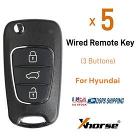 Xkhy22en Xhorse 5x Wired Remote Key For Hyundai 3 Buttons Vvdi Toolft