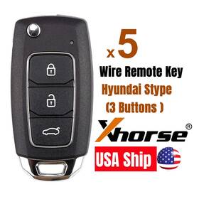 Xkhy25en Xhorse 5x Universal Wire Remote Key For Hyundai 3 Buttons Vvdi2/max