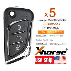 Xklks2en Xhorse 5x Universal Wired Remote Key For Lexus 3 Buttons Vvdi2 Tool