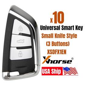 Xsdfx1en Xhorse 10x Universal Smart Key Small Knife Style 3 Button For Vvdi Nimi
