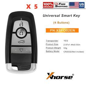 Xsfo02en Xhorse 5x Xm38 Series Smart Key 4 Buttons For 8a Toyota H Hyundai