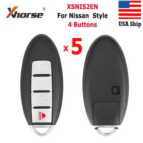 Xsnis2en Xhorse 5 X For Nissan Smart Remote Key 4 Button Vvdi Tool/vvdi2