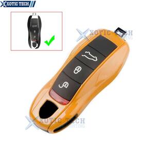 Fo148y Xotic Tech #fo148y 3pcs Yellow Smart Key Fob Case Protector Skin For Porsche Cayman Carrera Macan