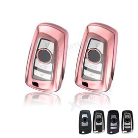 Fo16rg Xotic Tech #fo16rg 2 2pcs Pink Remote Control Key Fob Shell Case Cover For Bmw 3 4 5 Series X3 X4