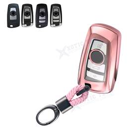 Fo16rg Xotic Tech #fo16rg #fo83pk Pink Remote Key Fob Shell Case Cover With Keychain For Bmw 2 3 4 5 Series X3 X4
