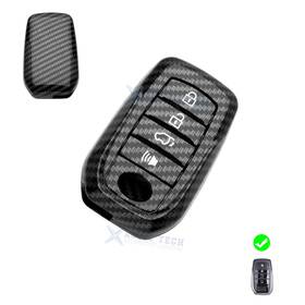 Fo178 Xotic Tech #fo178 Carbon Fiber Style Full Cover Smart Key Case For Toyota Highlander Rav4 2019-20