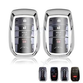 Fo180s Xotic Tech #fo180s 2 2pcs Silver Tpu Remote Key Fob Protector Case For Toyota Sienna Venza Rav4 Prime