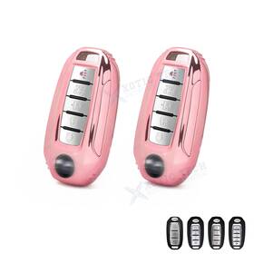Xotic Tech #fo212pk 2 2pcs Pink Tpu Remote Key Fob Cover Protector Holder For Infiniti Q50 Q60 Qx55
