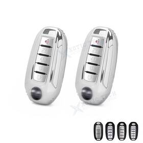 Fo212s Xotic Tech #fo212s 2 2pcs Silver Tpu Remote Key Fob Cover Protector Holder For Infiniti Q50 Q60 Qx55