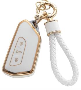 Fo211w Xotic Tech #fo213w #fo211w Glossy White Smart Key Fob Case Protector For Seat Leon Mk4 Ateca Skoda Octavia