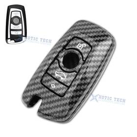 Fo253 Xotic Tech #fo253 For Bmw 4 5 6 7 Series X3 X4 Twill-weave Carbon Look Key Fob Skin Holder Decor