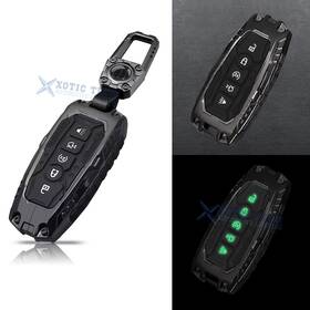 Fo255bk Xotic Tech #fo255bk Black Luminous Smart Key Fob Skin Chain For Ford Fusion Maverick Mustang Edge