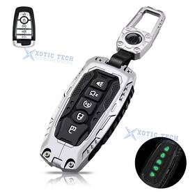 Fo255s Xotic Tech #fo255s Silver Remote Zinc Alloy Metal Key Fob Holder Shell For Ford F150 F250 F350 F450