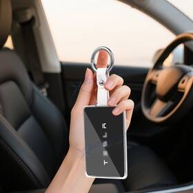 Fo262s Xotic Tech #fo262s Clear Tpu Silver Full Protection Key Card Cover Shell Chain For Tesla Model 3 Y
