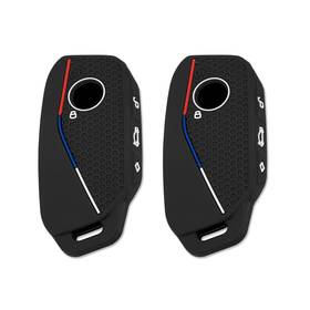 Fo269bk Xotic Tech #fo269bk 2 2x Black Soft Silicone Key Fob Case Protector For Bmw 5 7 Series X5 X6 X7 Xm I5