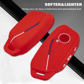 Fo269r Xotic Tech #fo269r Red Mesh Style Smart Key Fob Skin Chain For Bmw 2023 2024 2025 740i 760i X7 Ix Fo269r Xotic Tech #fo269r Red Mesh Style Smart Key Fob Skin Chain For Bmw 2023 2024 2025 740i 760i X7 Ix