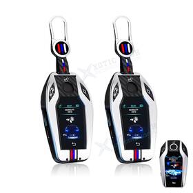 Fo273s Xotic Tech #fo273s 2 2x Silver Heavy Duty Digital Screen Key Fob Case Chain For Bmw 6 7 Series X4 I8