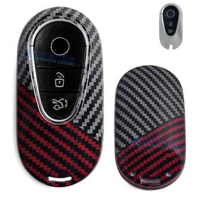 Fo289 Xotic Tech #fo289 Black Red Carbon Fiber Texture Key Shell Protector For Benz R232 W214 C236 Amg
