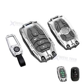 Fo301s Xotic Tech #fo301s Silver Heavy Duty Key Fob Case Protector Keychain For Honda Civic Accord 2022-26