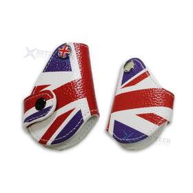 Fo314-variation Xotic Tech #fo314-variation Union Flag Leather Key Fob Protector Shell For Mini Cooper F54 R55 R56 F57 F60
