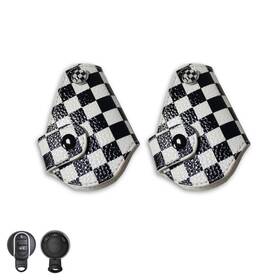Fo314ck Xotic Tech #fo314ck 2 2x Checker Leather Key Fob Protector Shell For Mini Cooper F54 R55 R56 F57 F60