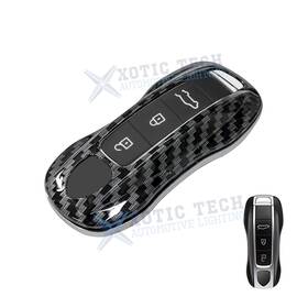 Fo76 Xotic Tech #fo76 Full Carbon Fiber Look Key Fob Case Protection For Porsche 911 718 Boxster Macan